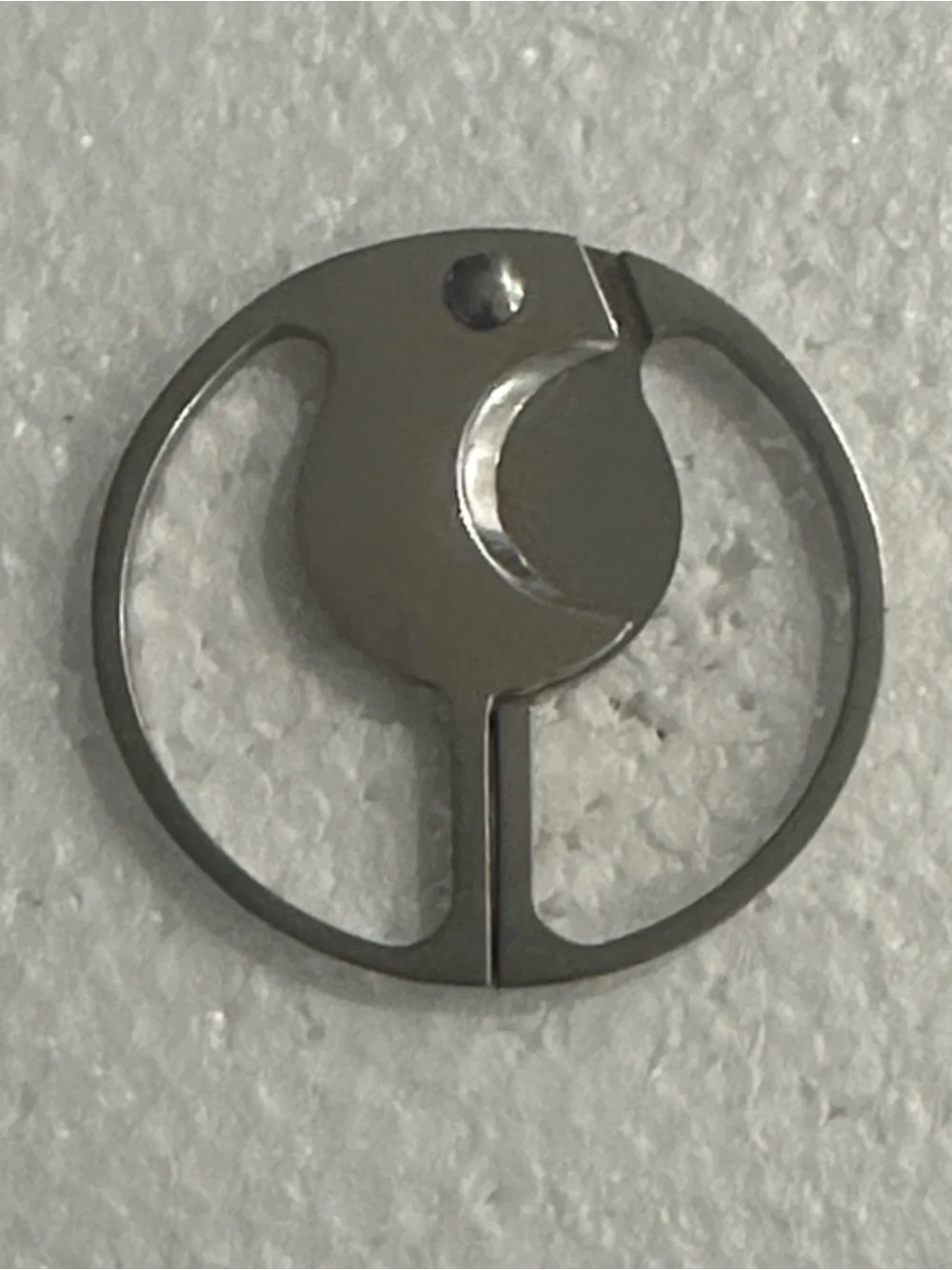 Stainless Silver Metal Cigar Cutter - Crescent Design
